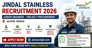 Odishajobs | Jindal Stainless Recruitment 2026